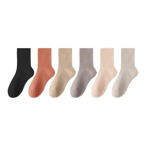 AOKANG Mid Calf Socks Unisex 6 Pack