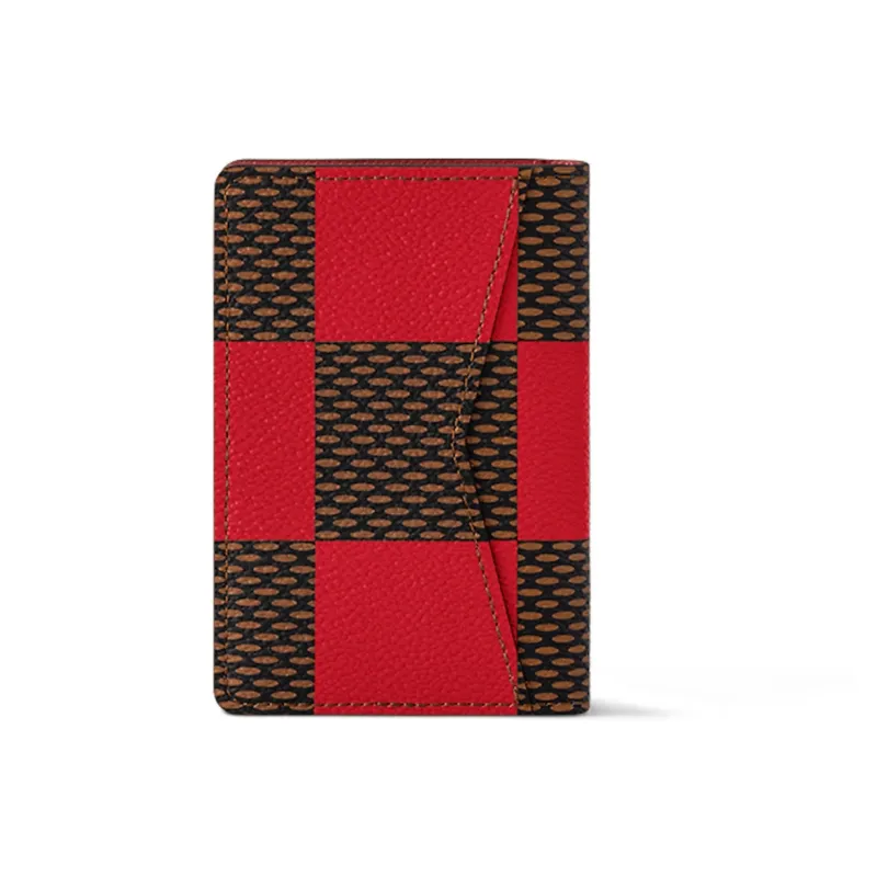 LOUIS VUITTON Pocket Organizer Damier Pop Red-2