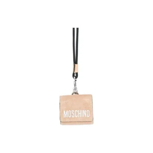 MOSCHINO Logo-lettering Suede AirPods Case