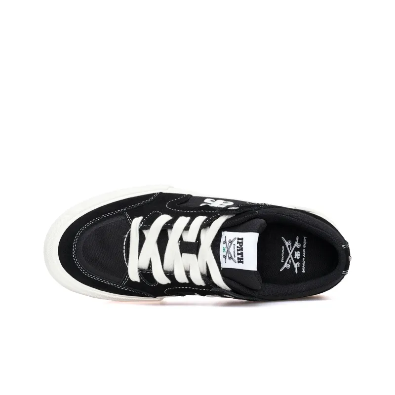 IPATH Anti Slip Wear Resistant Low Top Skateboard Shoes Unisex Black-2