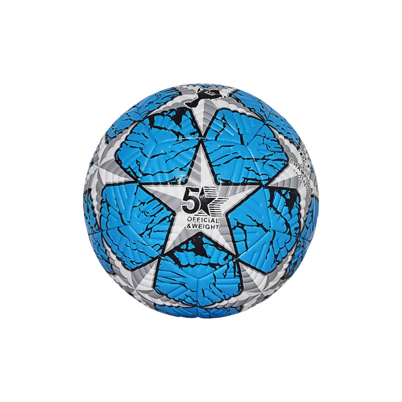 WADE Size 5 Ball Soccer PU Seamless Thermal bonding Unisex UEFA Champions League Multicolor Five Pointed Star-1