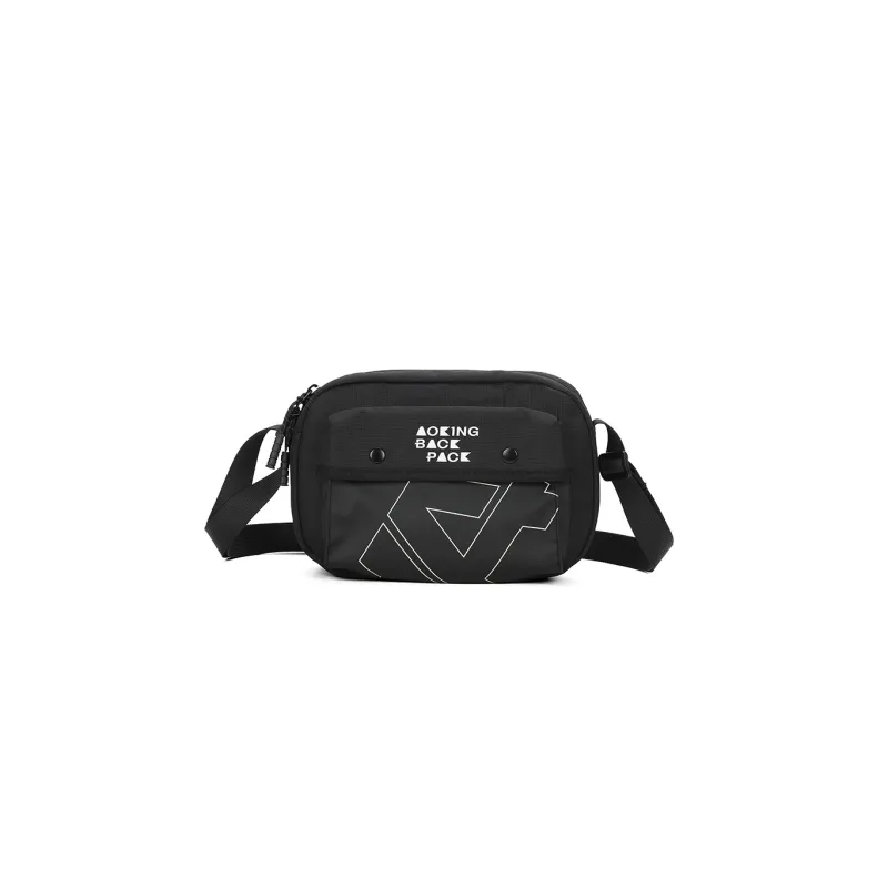 AOKING AK Polyester Water-Resistant Travel Crossbody Bag Shoulder Bag Regular Men's Black/Gray-7