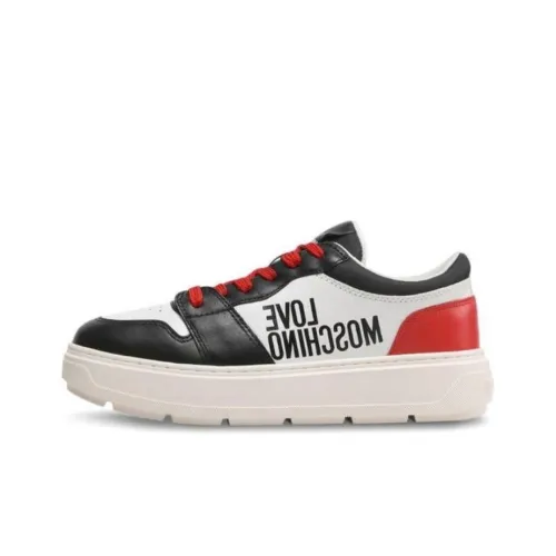 LOVE MOSCHINO Low-Top Skateboard Shoes Women's Black White