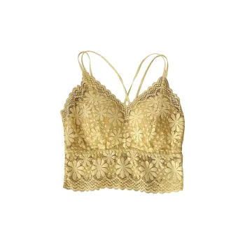 Flowers In Water Bra Women's Mustard Yellow