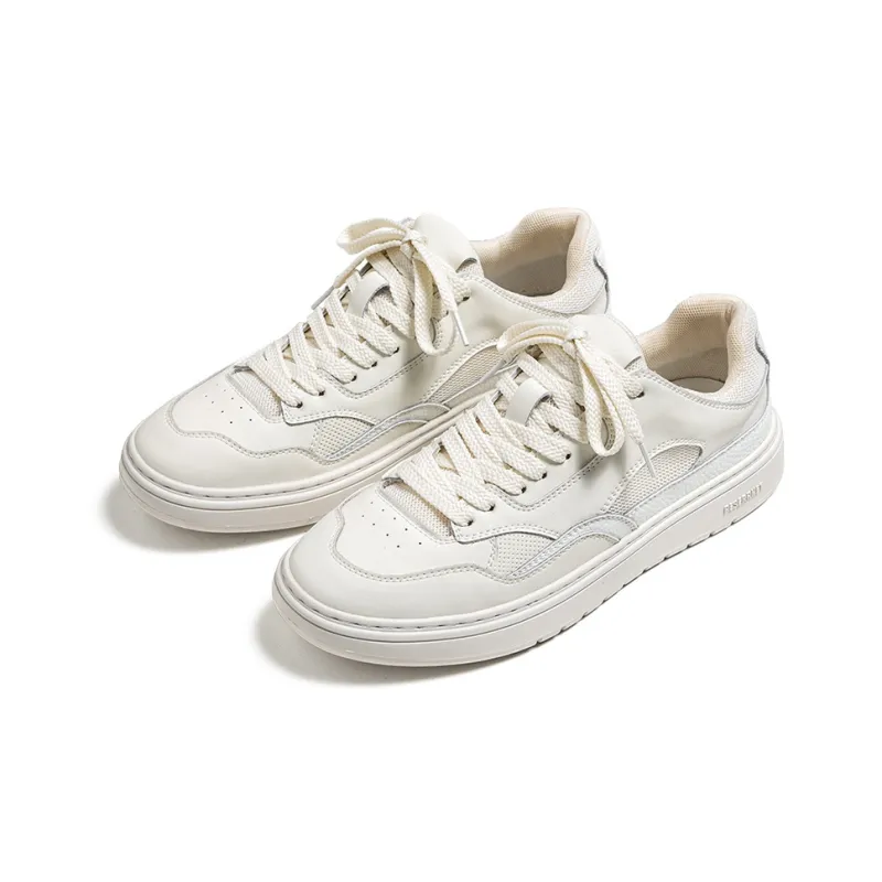 Year By Year Breathable And Wear resistant Low Top Skateboard Shoes Men's White-1