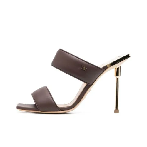 Elisabetta Franchi Padded-strap Open-toe Mules