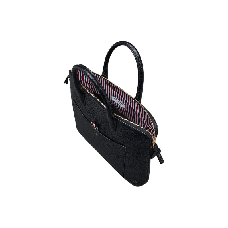 THOM BROWNE Logo Detailed Laptop Bag-3