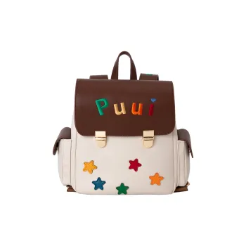 Puui PU Backpack Regular Women's White/Brown