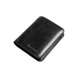 Black-Trifold Style (Vintage Top Leather)-Anti-Skimming