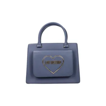 LOVE MOSCHINO Polyurethane Shoulder Bag, Crossbody Bag, Handbag Medium Size Women's Denim Blue