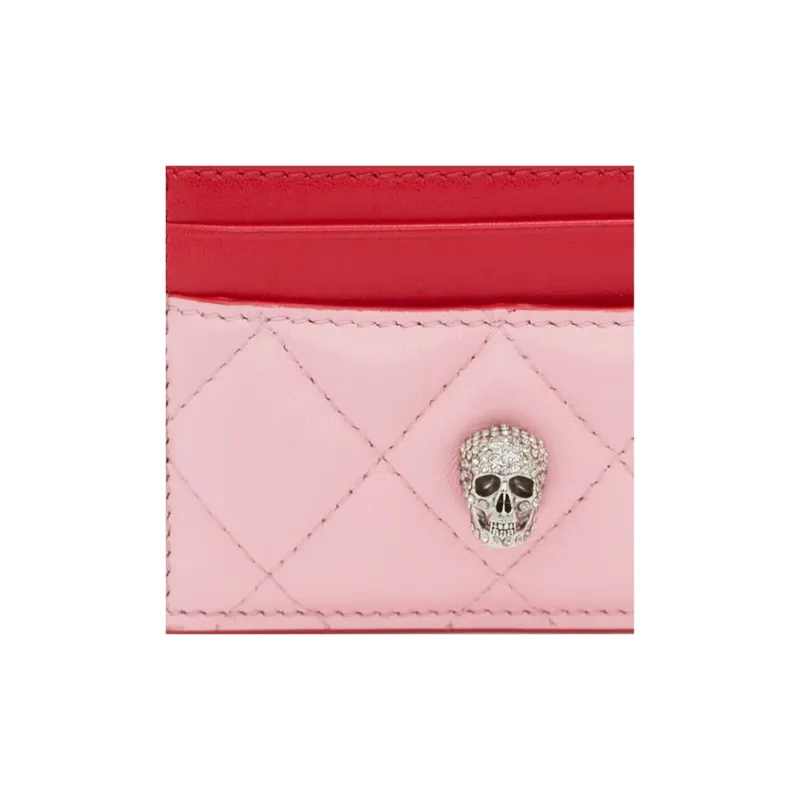 Alexander McQueen Cow Leather Card Holder Women's Light Pink-4