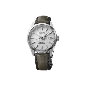 SEIKO Presage Series Mechanical Movement Leather Watch Bands Watch Men's Watches Gray Dial SPB413J1