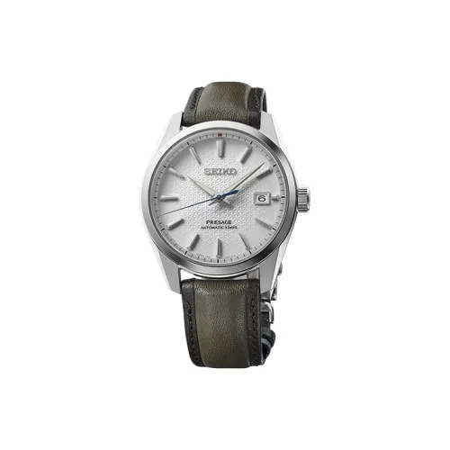 SEIKO Presage Series Mechanical Movement Leather Watch Bands Japanese / Korean Watches Men's Watches Gray Dial SPB413J1
