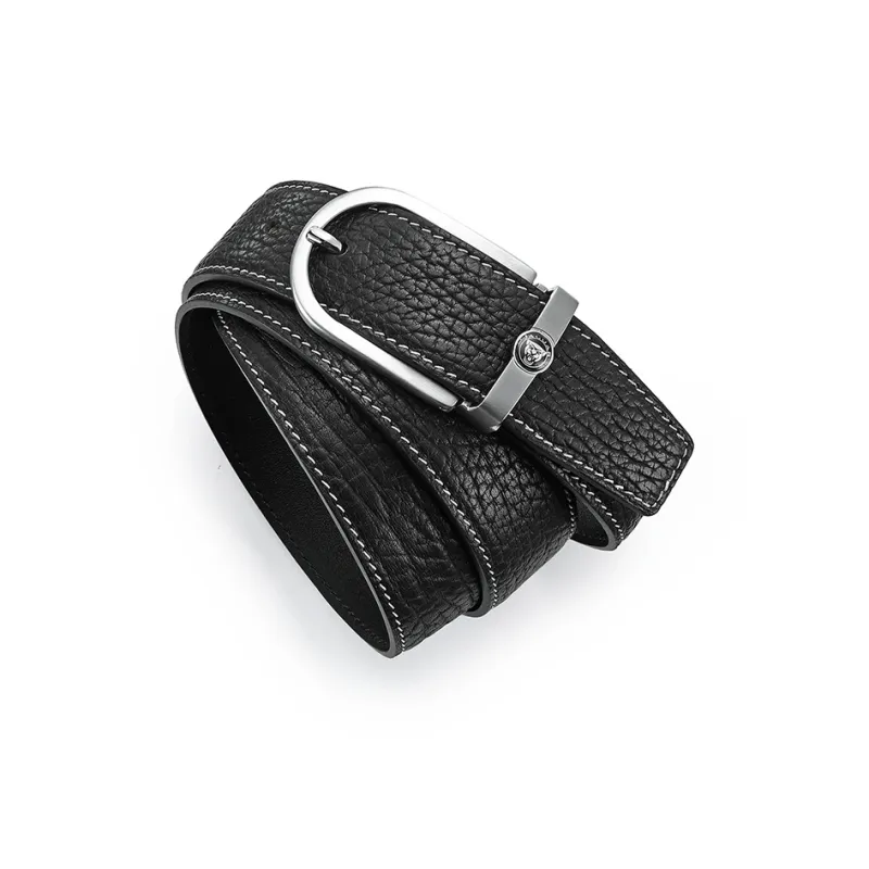 JAGUAR Fashion High Quality Wild Buffalo Leather Thimble Buckle Leather Belts Men's Width 3.4cm-5