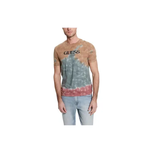 GUESS T-Shirts Men Brown