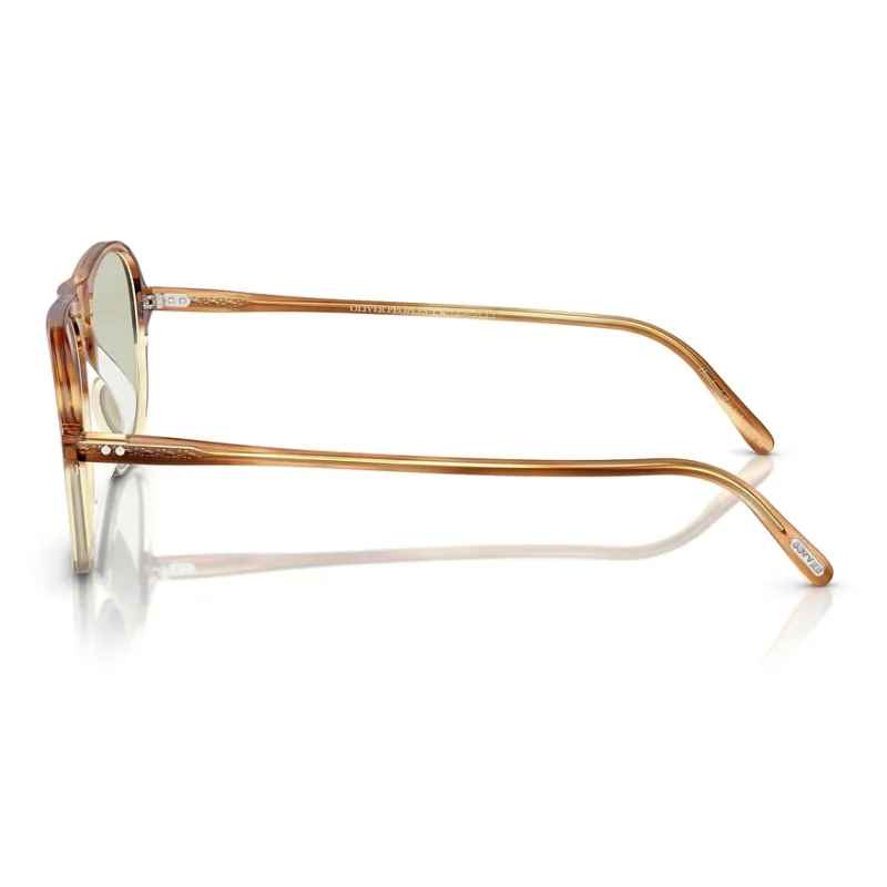 Oliver Peoples Acetate Irregular Shape Sunglasses Unisex Gold-3