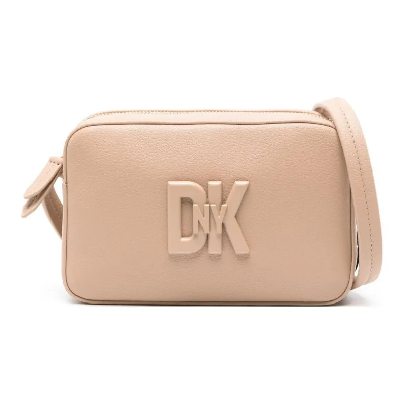 DKNY Leather Shoulder Bag, Crossbody Bag Small Size Women's Light Umber-0