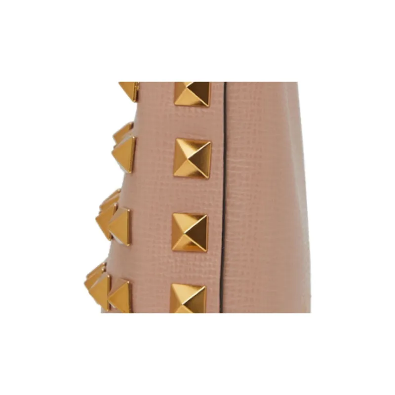 Valentino Genuine Leather Cell Phone Pouch Mini Women's Nude Pink-1