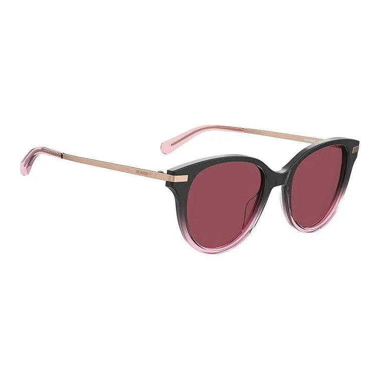 LOVE MOSCHINO Oval Sunglasses Women's Black-2