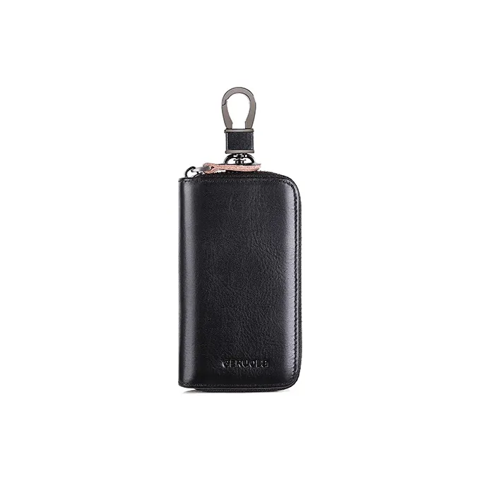 Gorora Top Grain Cow Leather Storage Bag Key Pouch Men's Yellow Brown/Coffee/Blue Gray/Black-4
