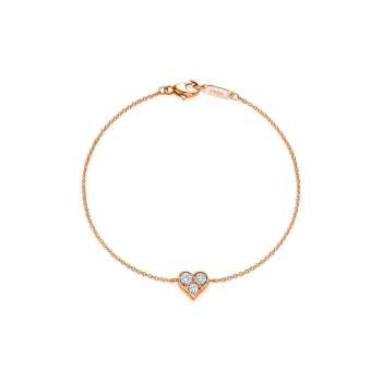 TIFFANY & CO. 18K Rose Gold Diamond Bracelets Women's Rose Gold