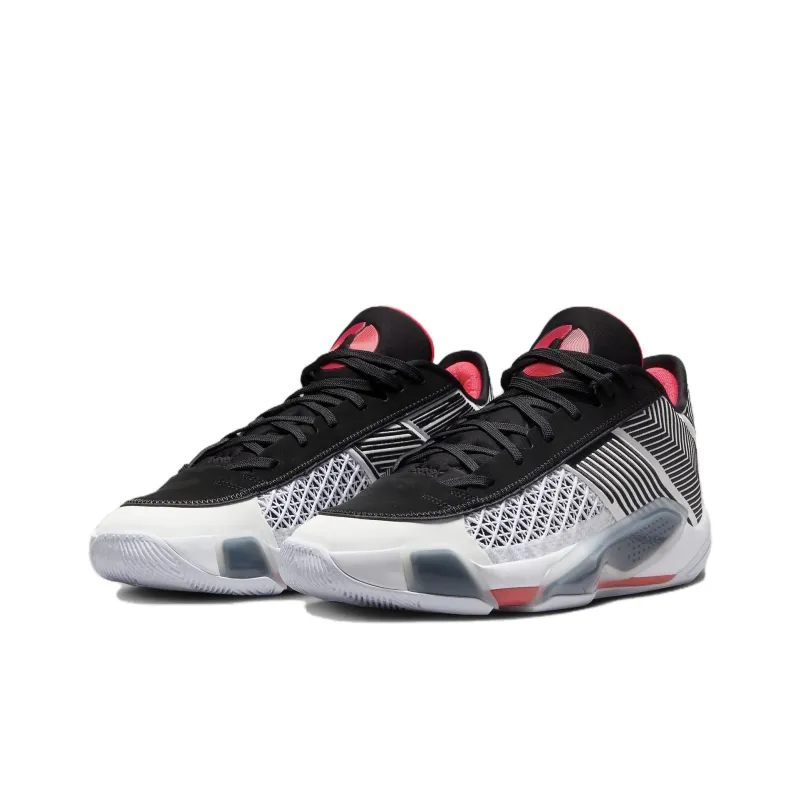 Jordan 38 Low White Siren Red Black-2