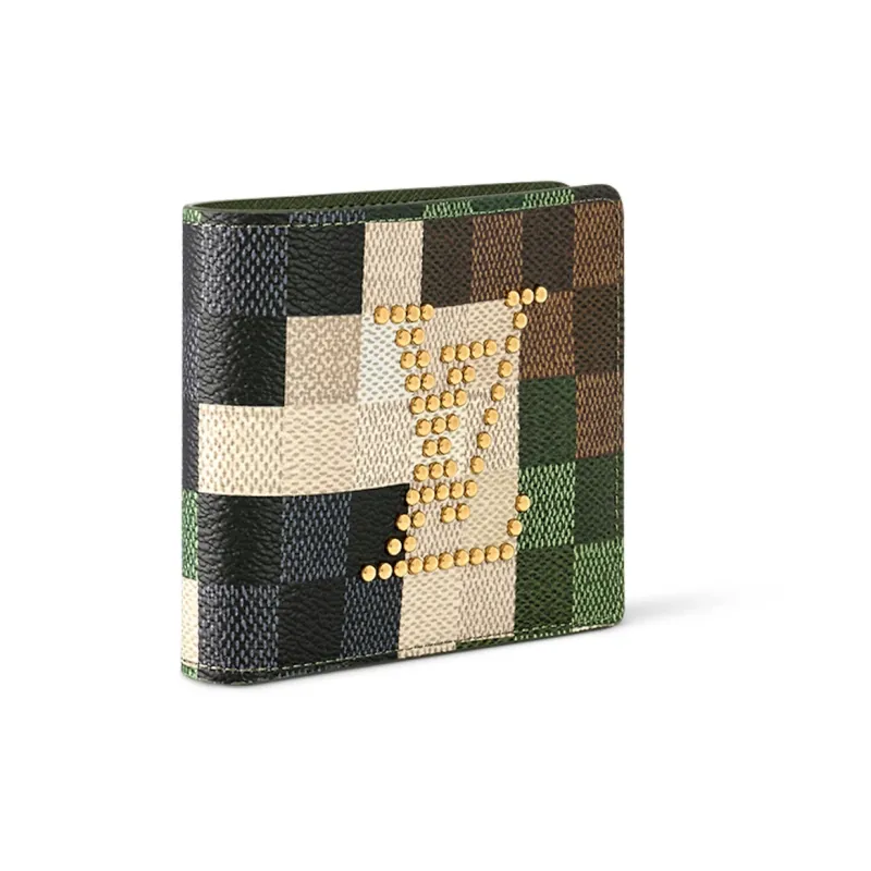 LOUIS VUITTON Slender Wallet Damoflage Green Damoflage Damier-1
