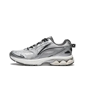 LiNing Shake 2.0 Cushioned Anti Slip And Wear Resistant Lightweight Low Top Casual Running Shoes Women's Silver Gray