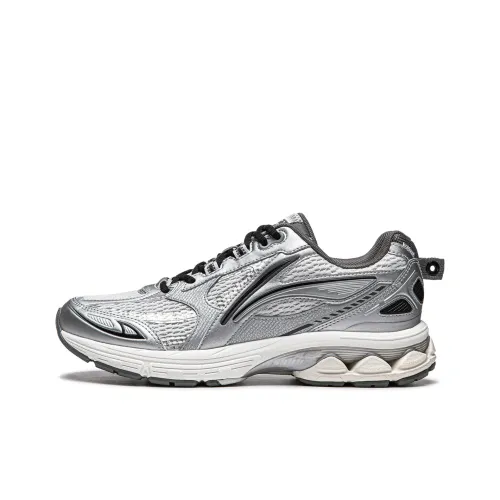 LINING Shake 2.0 Running Shoes Women's Low-Top Silver/Light Stone Gray