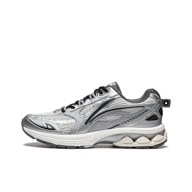 LiNing Shake 2.0 Cushioned Anti Slip And Wear Resistant Lightweight Low Top Casual Running Shoes Women's Silver Gray-0