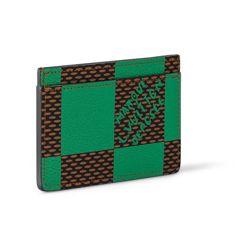 LOUIS VUITTON Porte Cartes Simple Damier Pop Green-1