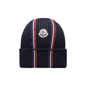 Moncler Wool Beanies Men's Navy Blue