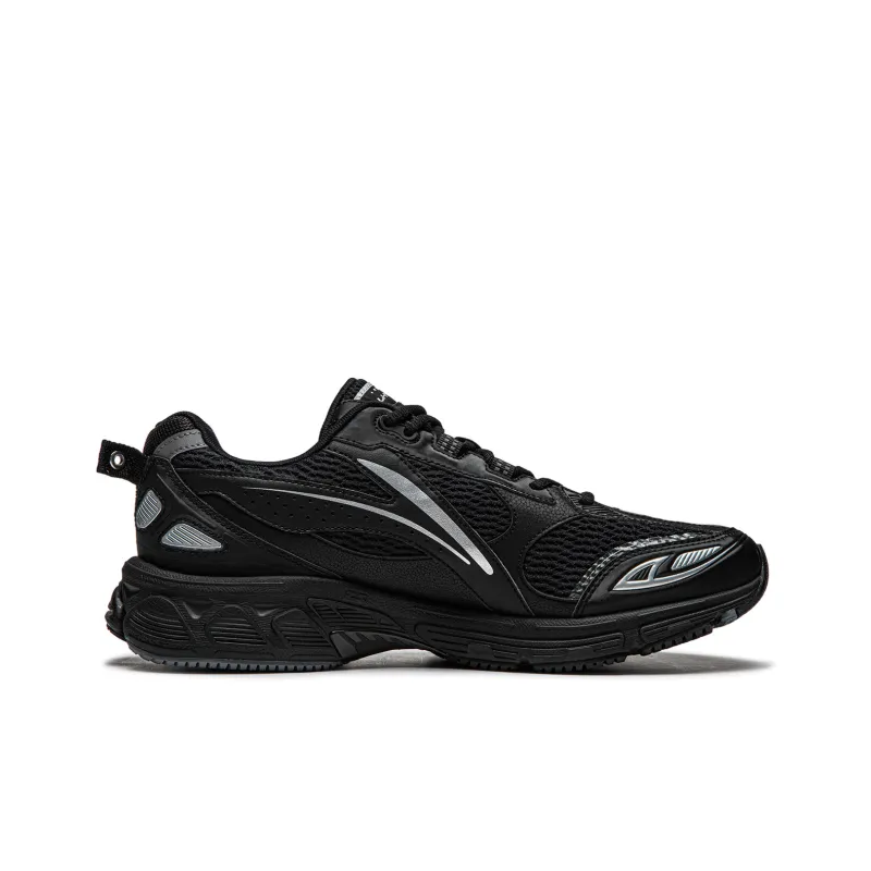 LiNing Shake 2.0 Cushioned Anti Slip And Wear Resistant Lightweight Low Top Casual Running Shoes Men's Black Silver-1