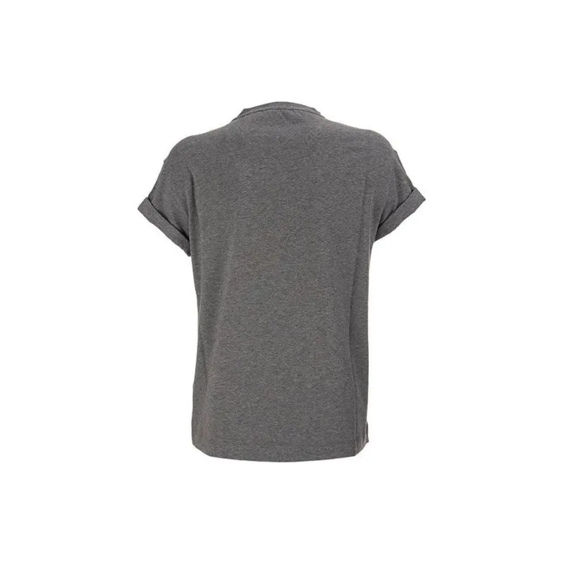 Brunello Cucinelli Glitter trim Short sleeve T shirt-1