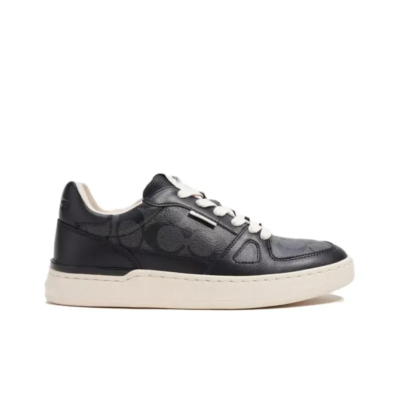 COACH Wear Resistant Low Top Skateboard Shoes Women's Black-1
