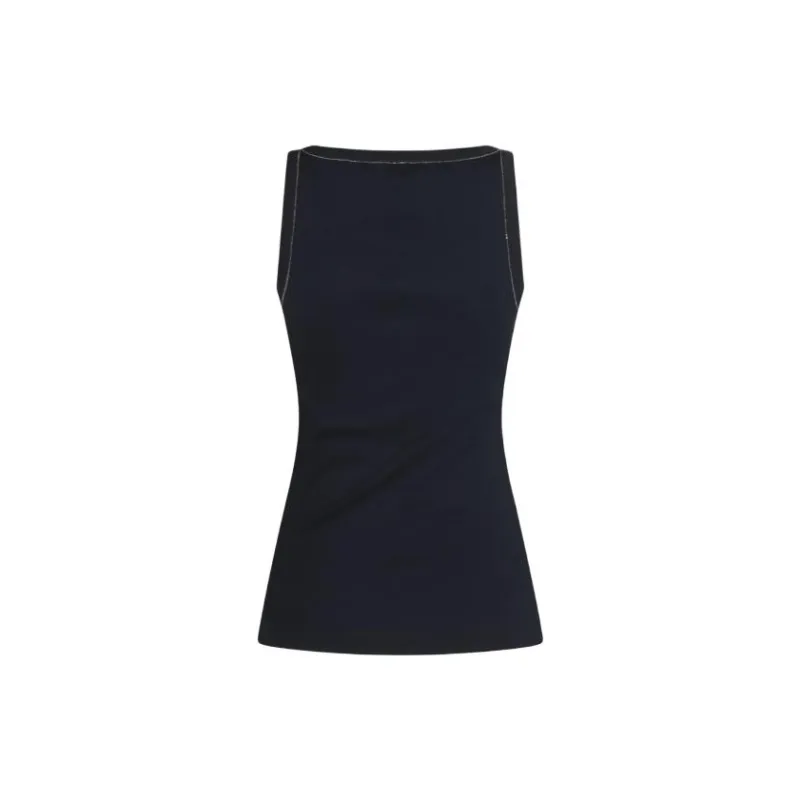 Fabiana Filippi Bead Embellished Ribbed Tank Top-1