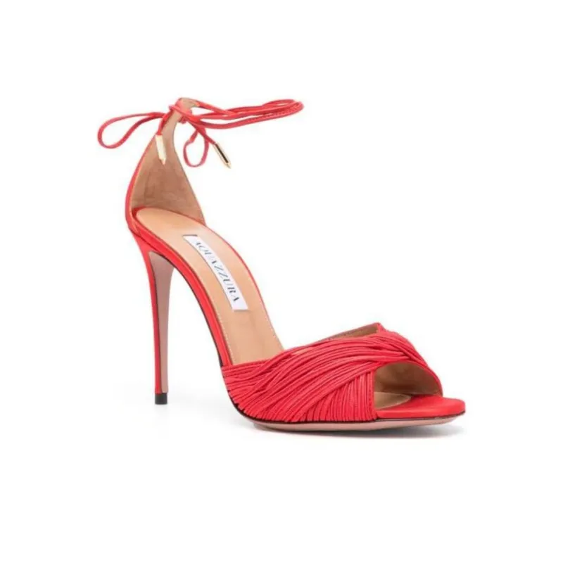 AQUAZZURA Bellini Beauty 105mm Leather Sandals-2