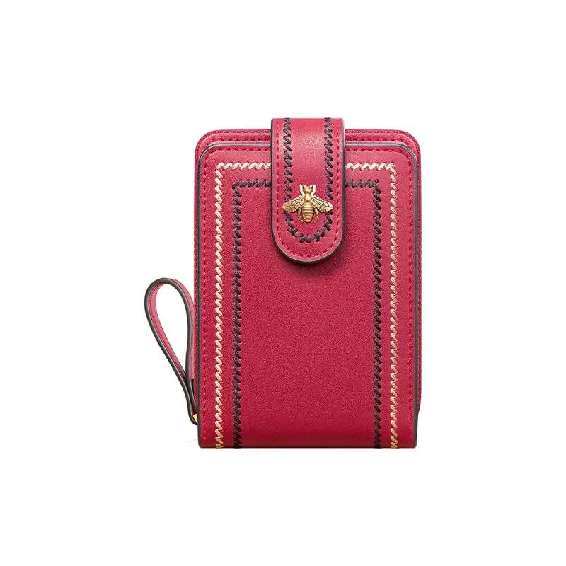 Banyanu Cow Leather Card Holder Regular Women's Jasper/Burgundy/Black/Peacock Blue/Brown/Antique Yellow-11
