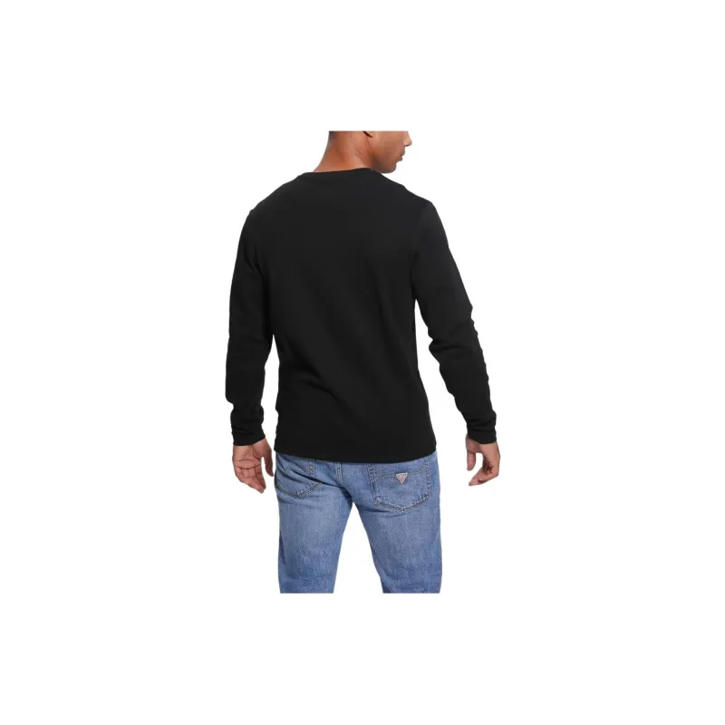 GUESS Skyler Long-Sleeve Tee Sweatshirt Men's Black-1