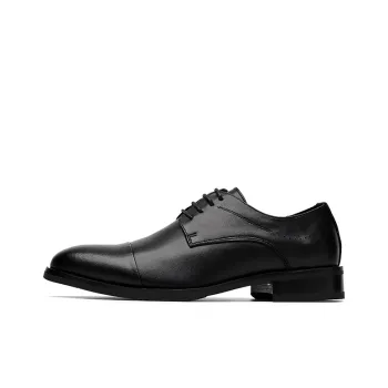 GZZ Dress Shoes Men Low-Top Black