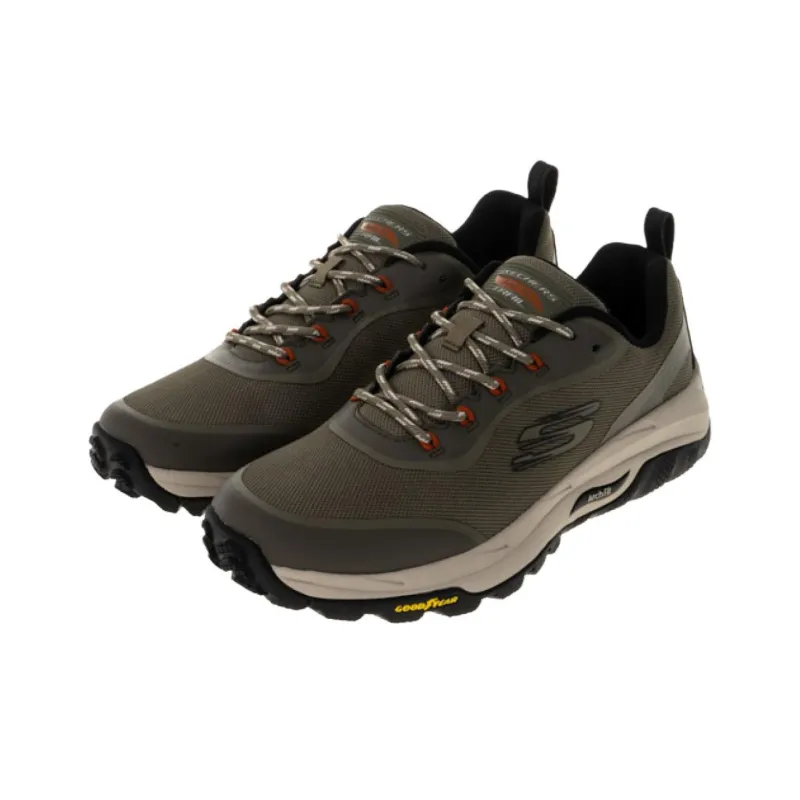 Skechers ARCH FIT SKIP TRACER Durable Breathable Low-Top Running Shoes Men's Brown Green-2