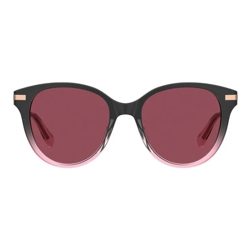LOVE MOSCHINO Oval Sunglasses Women's Black-1