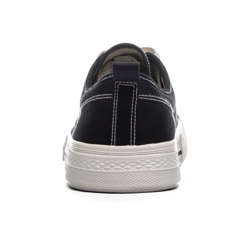 RENBEN Anti-Slip Wear-Resistant Breathable Lightweight Low-Top Canvas Shoes Unisex Black-3