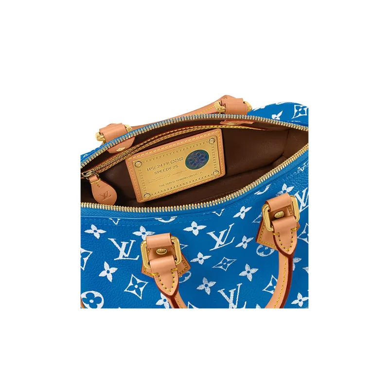 LOUIS VUITTON Speedy P9 Bandoulière 25 Monogram Leather Blue-6