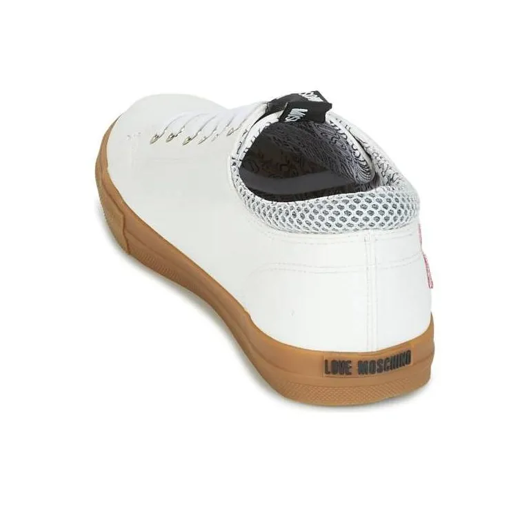 LOVE MOSCHINO Low Top Skateboard Shoes Women's White-4