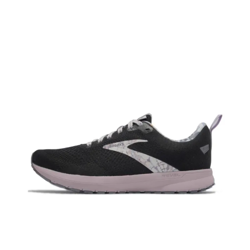 Brooks Revel 5 Cushioning Wear-Resistant Low-Top Running Shoes Women's Black-0