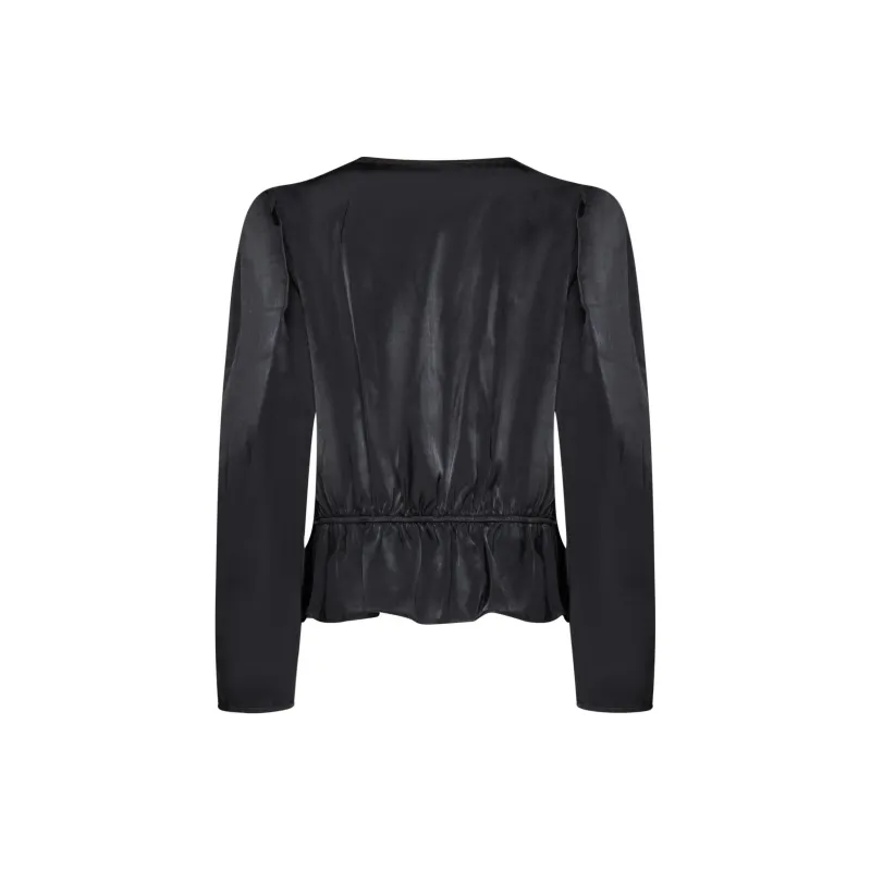 DKNY Pleat detail Satin finish Blouse-1