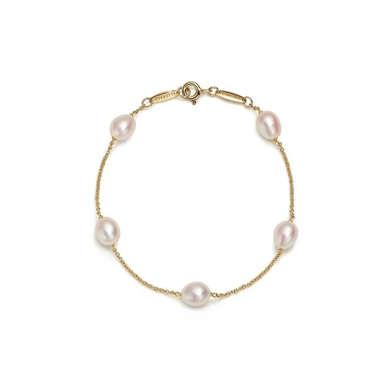 TIFFANY & CO. 18k Gold Pearl Bracelets Women's Gold-1