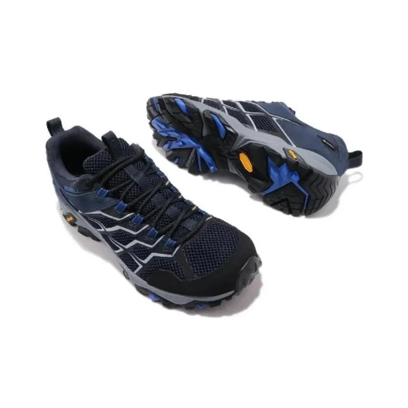 MERRELL Moab FST 2 GTX Durable Breathable Low-Top Outdoor Shoes Men's Black Blue-3