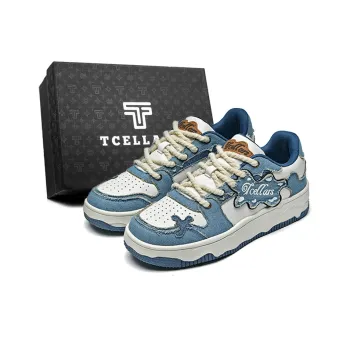 TCELLARS Auspicious Clouds Low Top Stylish Skateboarding Shoes Unisex Denim Blue